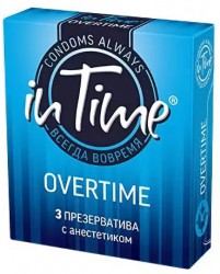 Презервативы In Time Овертайм с анестетиком 3 шт.