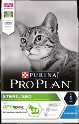 Сухой корм, Proplan (Проплан) 400 г 1 шт для кастрированных котов и стерилизованных кошек кролик