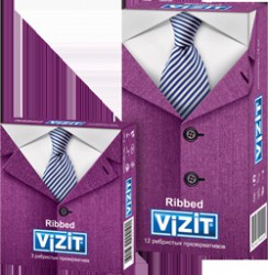 Презервативы Vizit риббд ребристые с кольцами 3 шт.