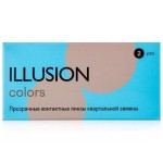Линзы контактные, Illusion (Иллюжн) 2 шт Колорс bc 8.6 квартальной замены прозрачные (-4.00)