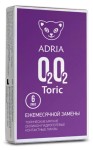 Линзы контактные, Adria (Адрия) 6 шт Торик О2О2 торические мягкие 30 дней силикон-гидрогелевые ежемесячные bc 8.6 -1.75/020 (-4.75)