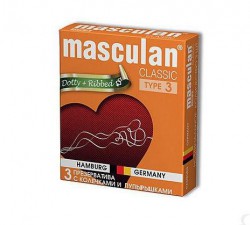 Презервативы Маскулан с колечками и пупырышками 3 шт.